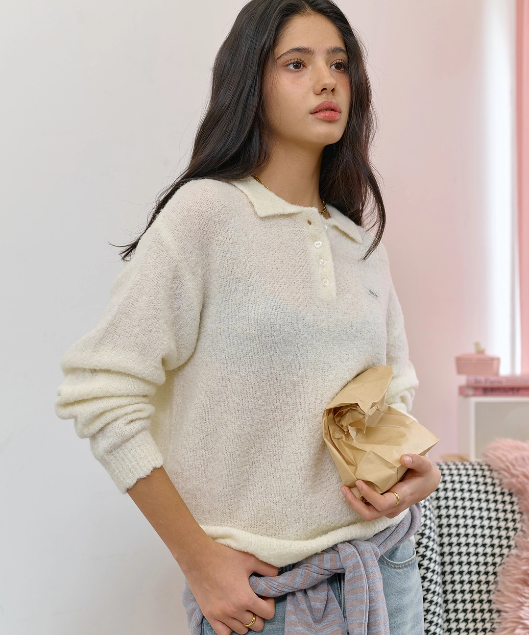 비터셀즈 Rowan Collar Knit-Ivory 상품 이미지 2