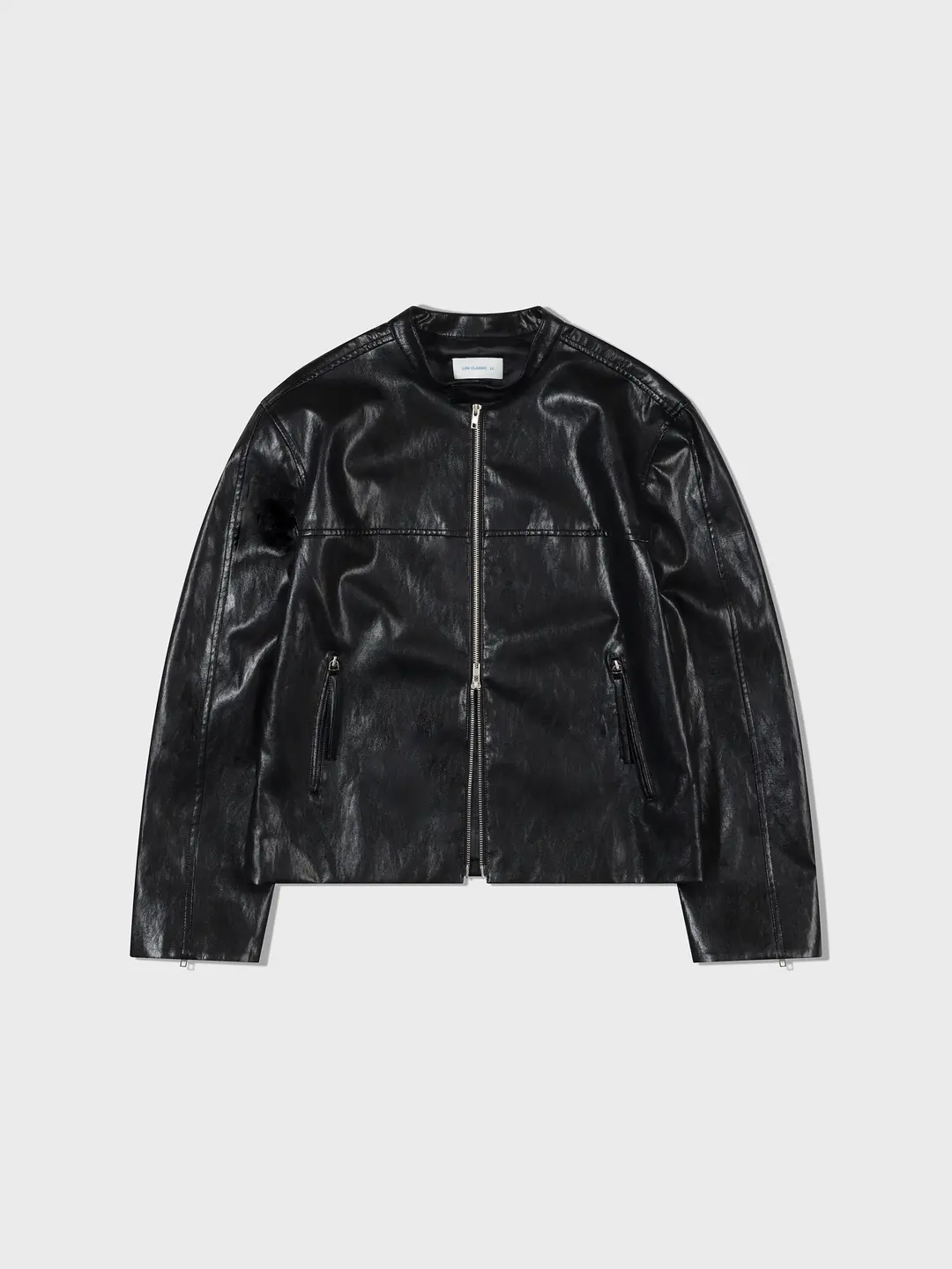 로우클래식 Bandcollar Leather Jacket_Black 상품 이미지 1