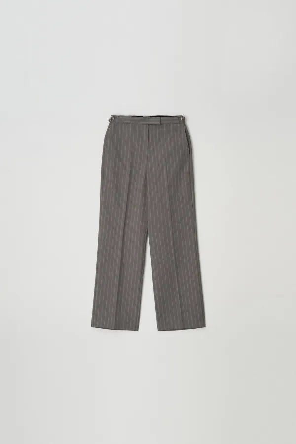 Striped Pants with Adjustable Tabs (gray)