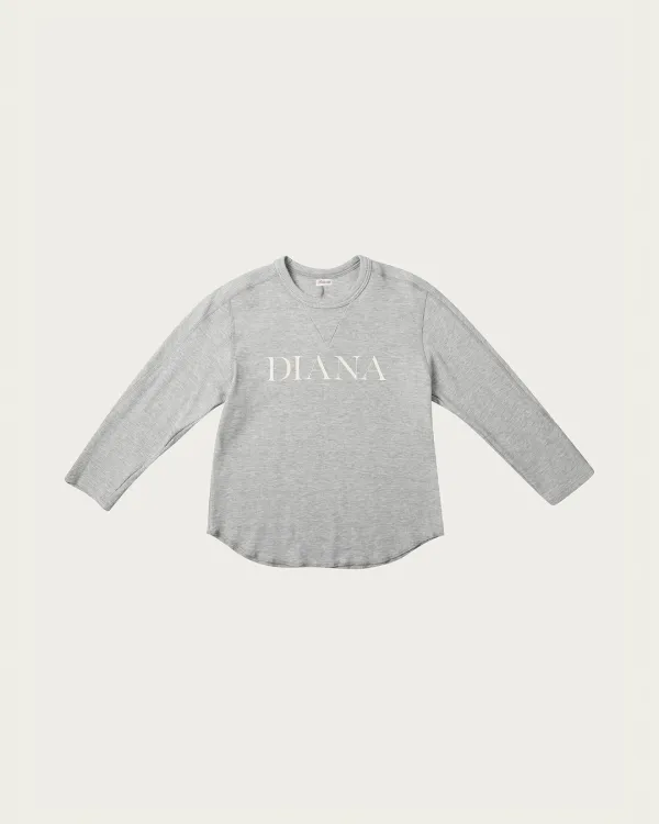 Diana Waffle Tee - Gray
