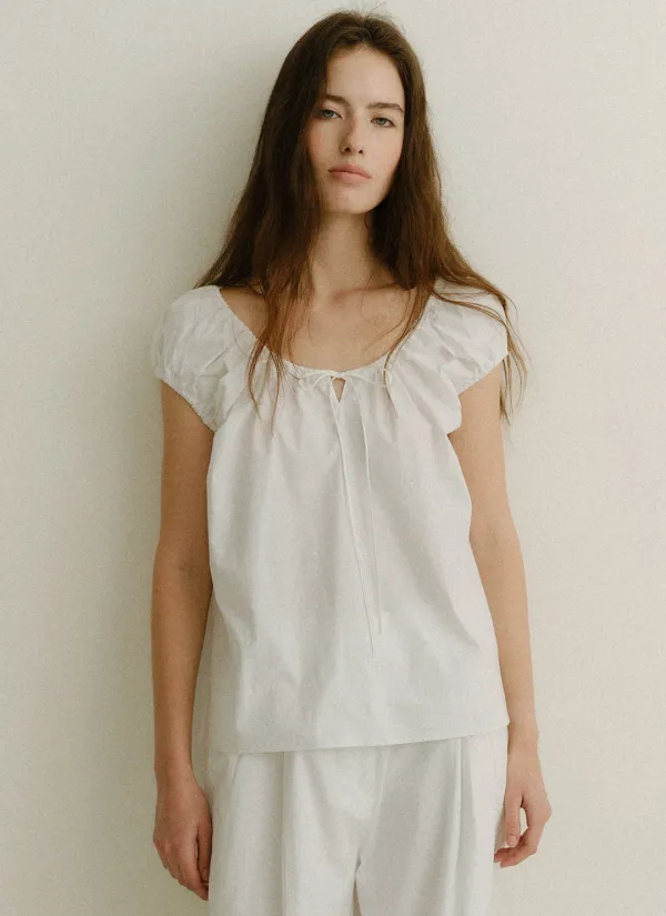 9TH / Annet Puff Blouse (Ivory)