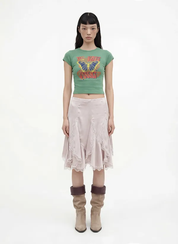 HOLY SATIN SKIRT (PINK)