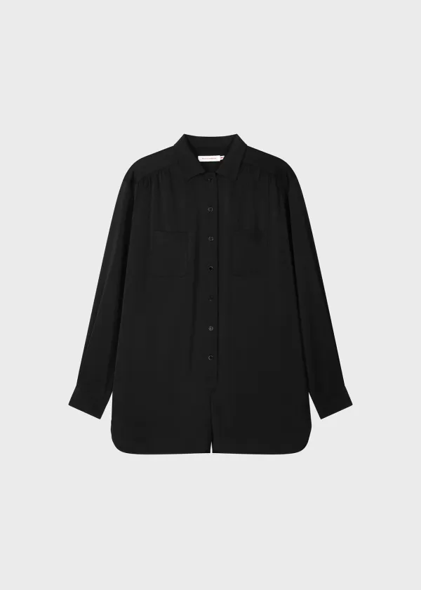 Liquid Shirt Romper Black