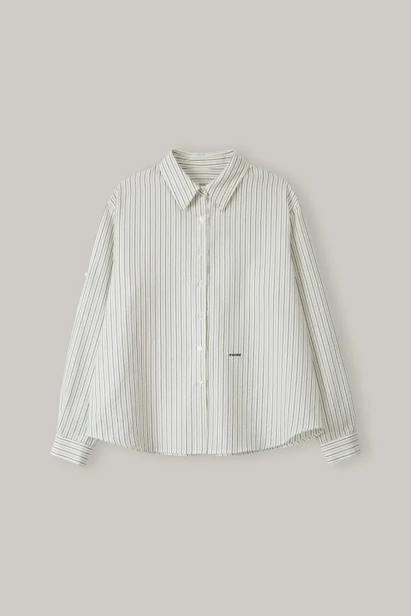 2nd/Stripe Roll-up Shirt (Ivory)