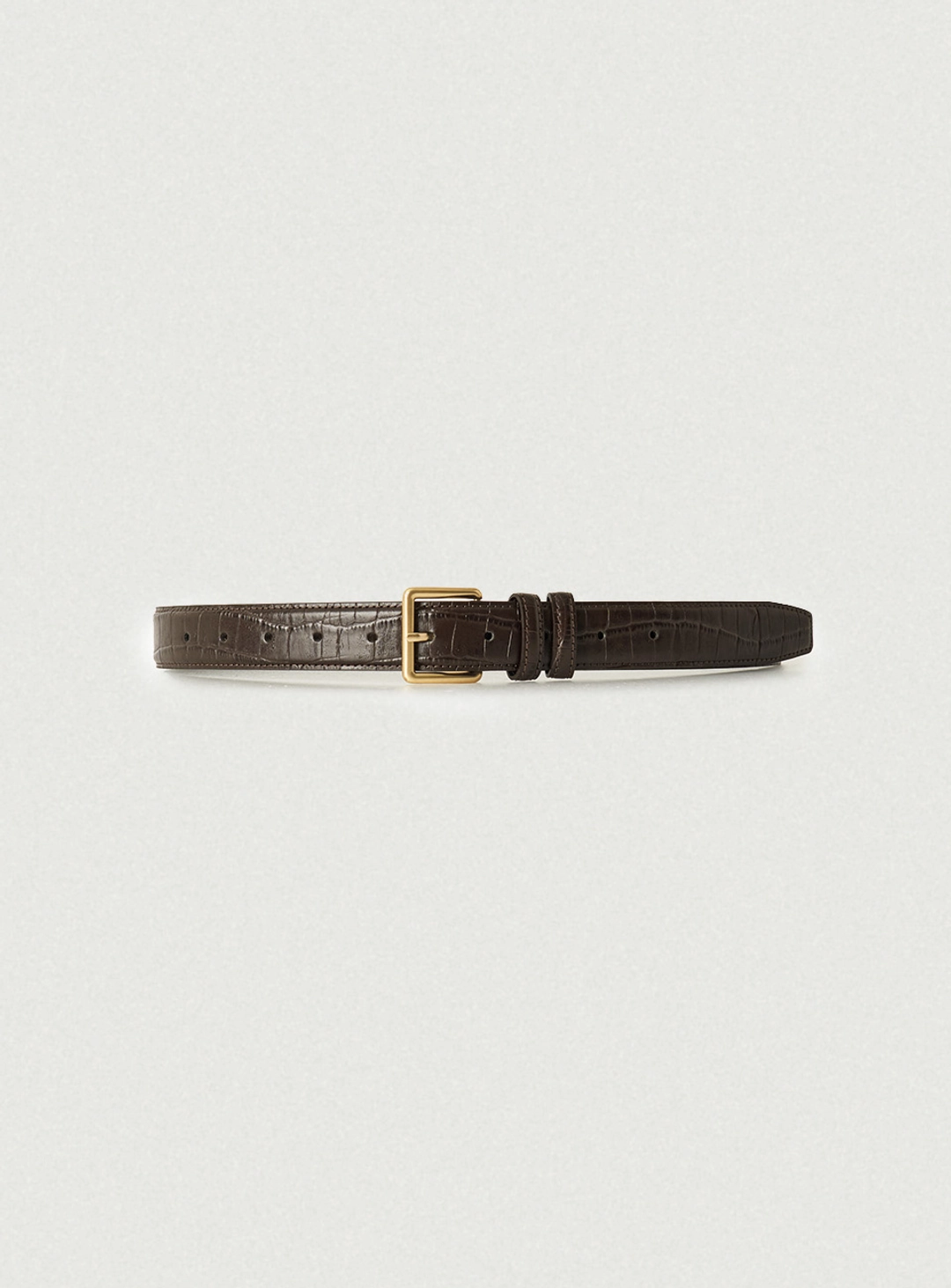 더바넷 Square Bold Leather Belt_Brown 상품 이미지 1