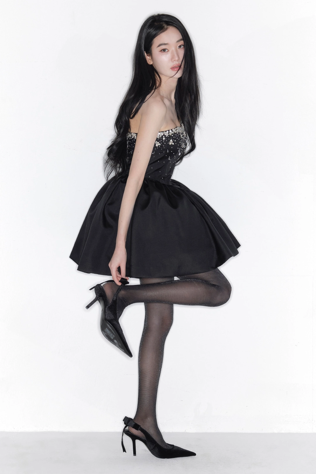 더티스 Astral Noir Crystal Show Dress (Black) 상품 이미지 3