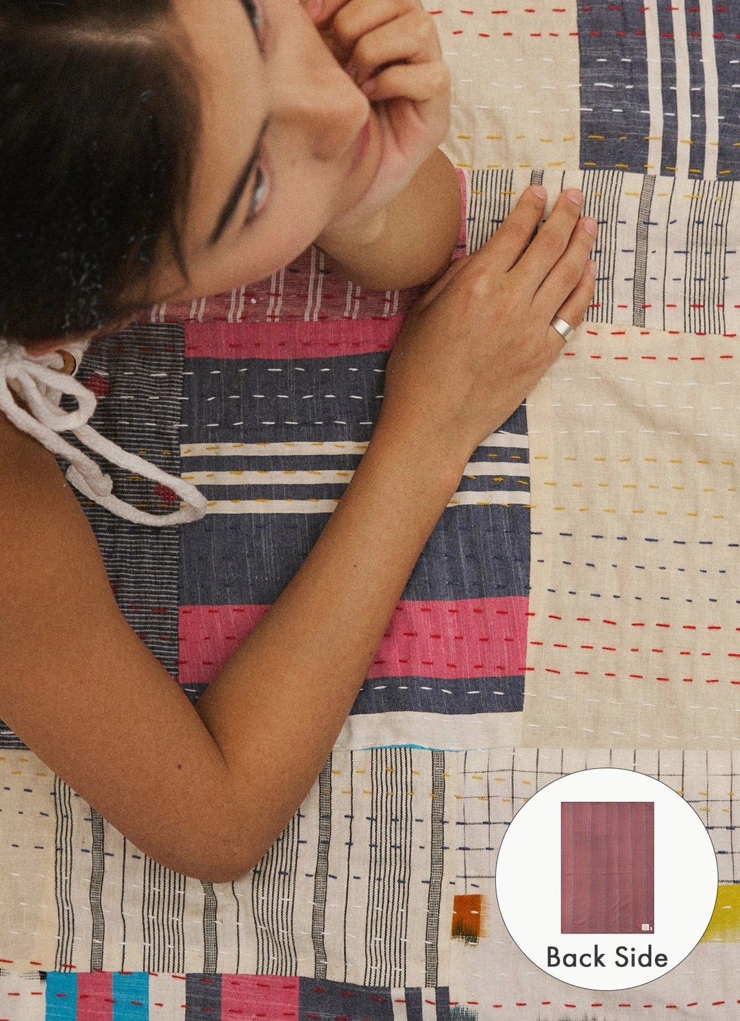 부디무드라 [BM X 2nd India] Kantha blanket_Pink Multi 상품 이미지 3