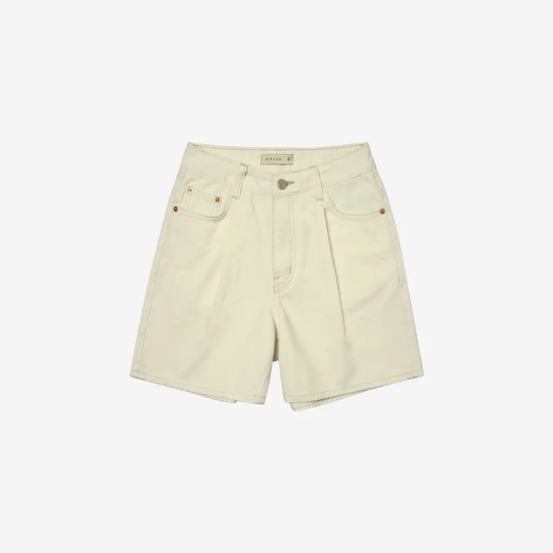 시야쥬 SIJN6030 color denim shorts_Lemon beige 상품 이미지 3