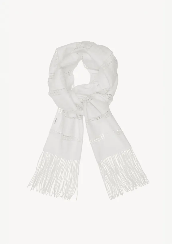Fringe Scarf in White