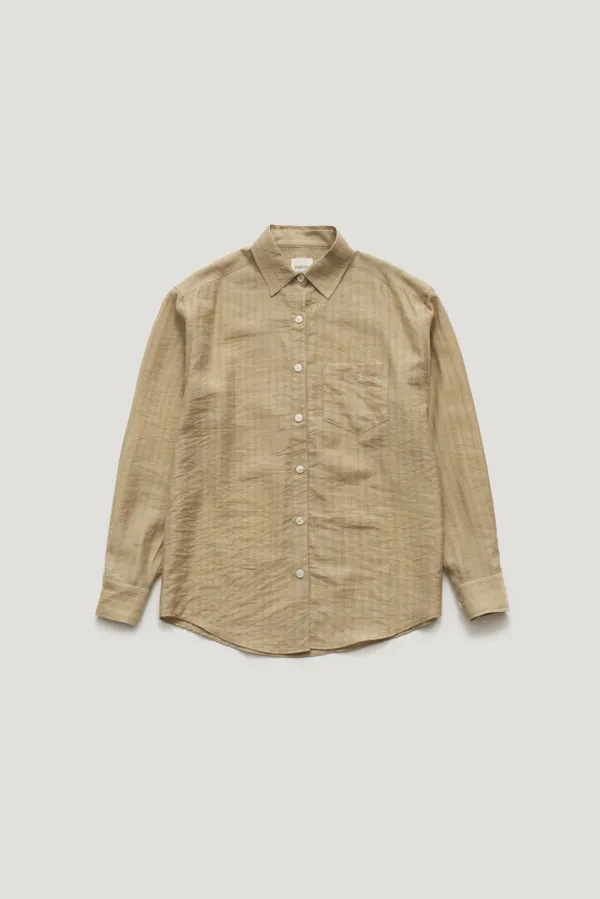 [3rd reorder 5/20 PM11:15 open]  ROE SOFT GLOW TENCEL SHIRT_KHAKI BEIGE / ₩129,000 ->  ₩116,100 (10%)