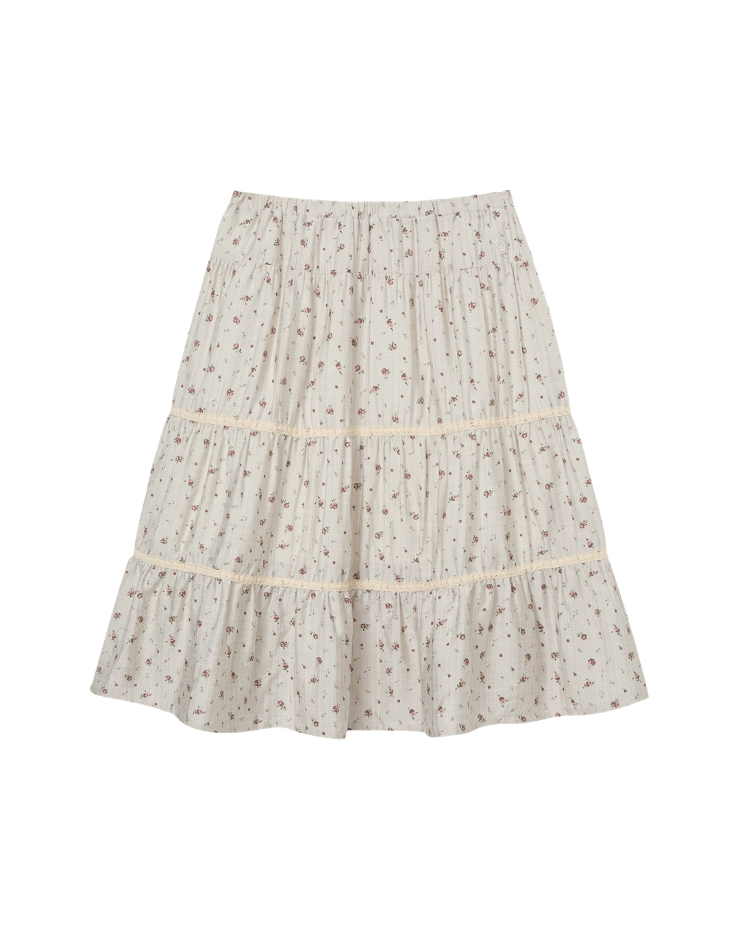 에이이에이이 PATTERN TIERED SKIRT [BEIGE] 상품 이미지 1