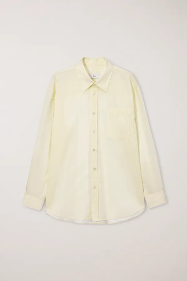 UNISEX SUMMER BREEZE STRIPED OVERSHIRT BUTTER_UDSH6B126Y1