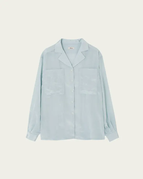 (5차) Maze Pocket Blouse - Sky Blue