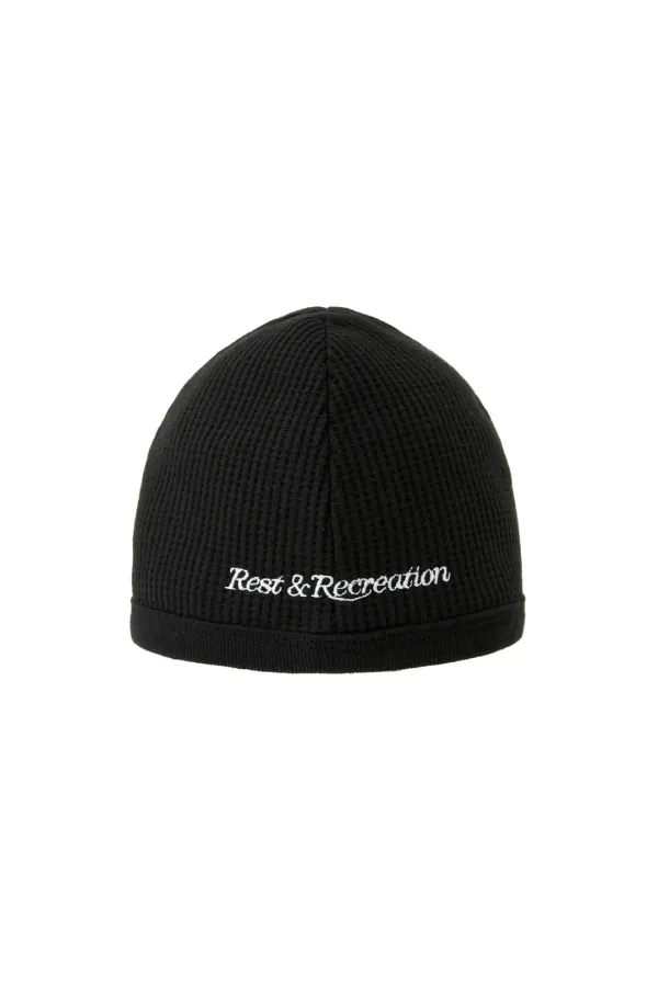 RR RIB JERSEY BEANIE - BLACK