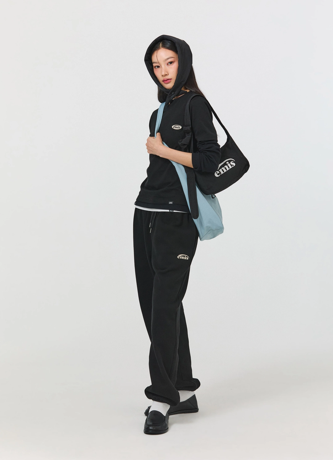 이미스 NYLON SHOULDER BAG-LIGHT BLUE 상품 이미지 2