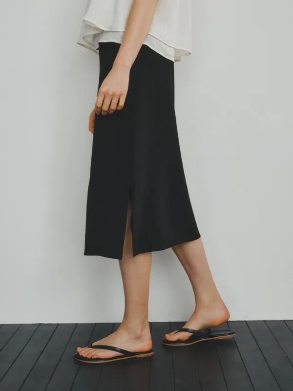 Minimal Side Slit Skirt_3color