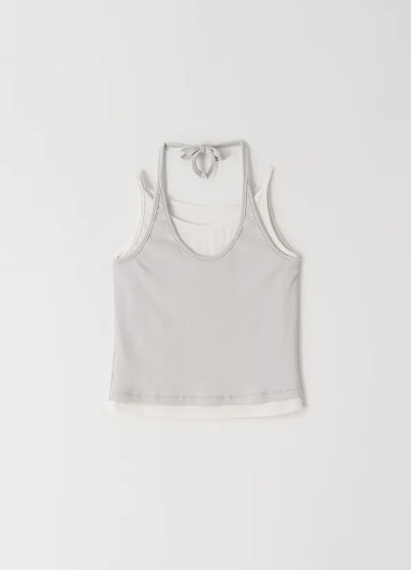 Nettie Layered Sleeveless(Sky Blue)