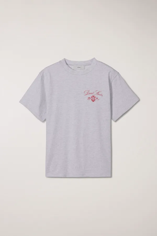 UNISEX ARCH LOGO T-SHIRT LIGHT MELANGE GREY