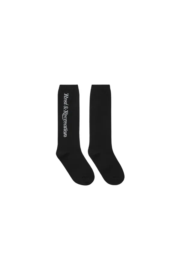 LOGO HIGH SOCKS - BLACK