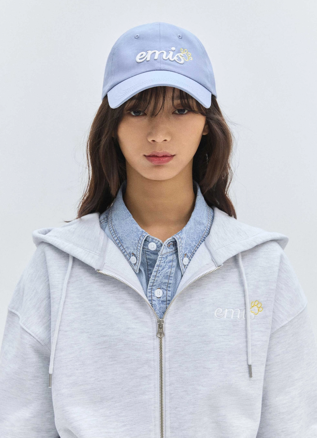 이미스 LETTERING LOGO BALL CAP-BLUE 상품 이미지 2