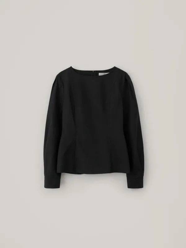 Nest Cotton Blouse - Black