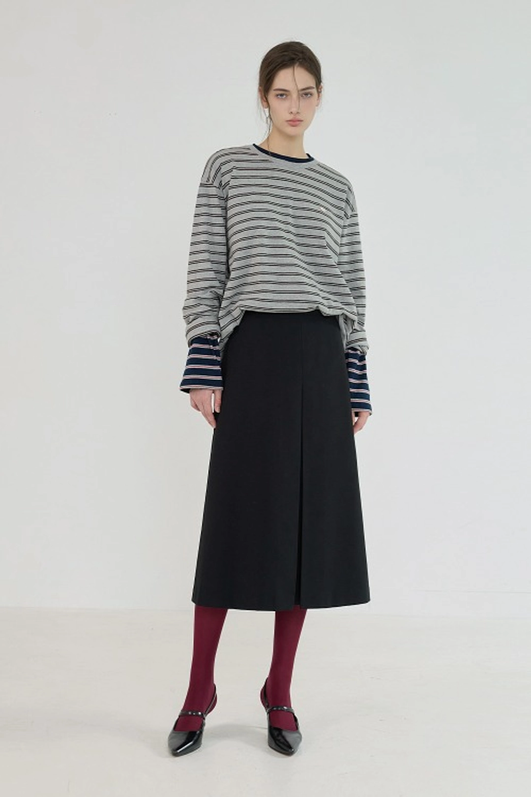 퀸스래빗 Soft Pleats Midi Skirt 상품 이미지 2