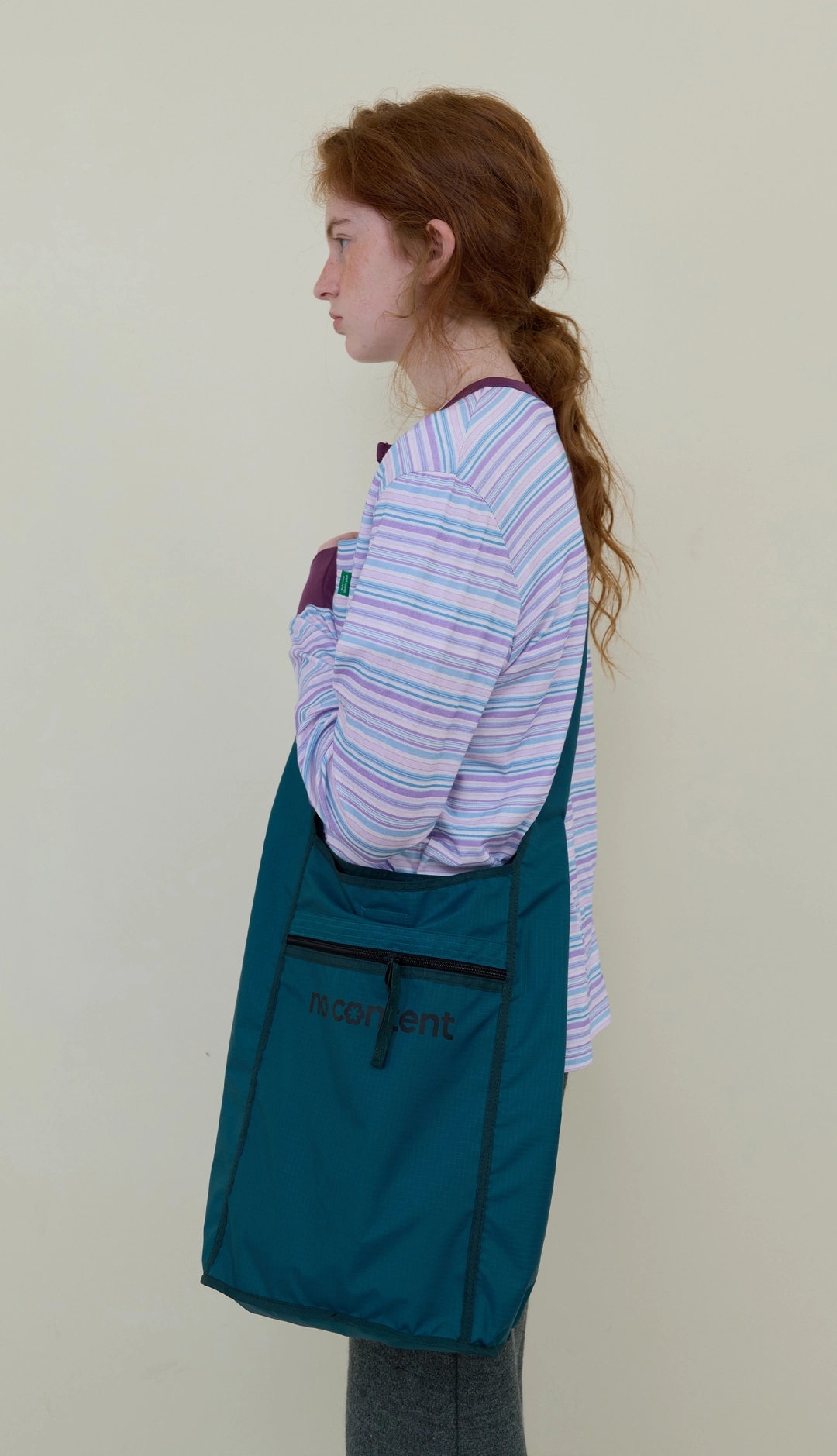 노컨텐츠 254. Lining Nylon Bag _ Deep Green 상품 이미지 2
