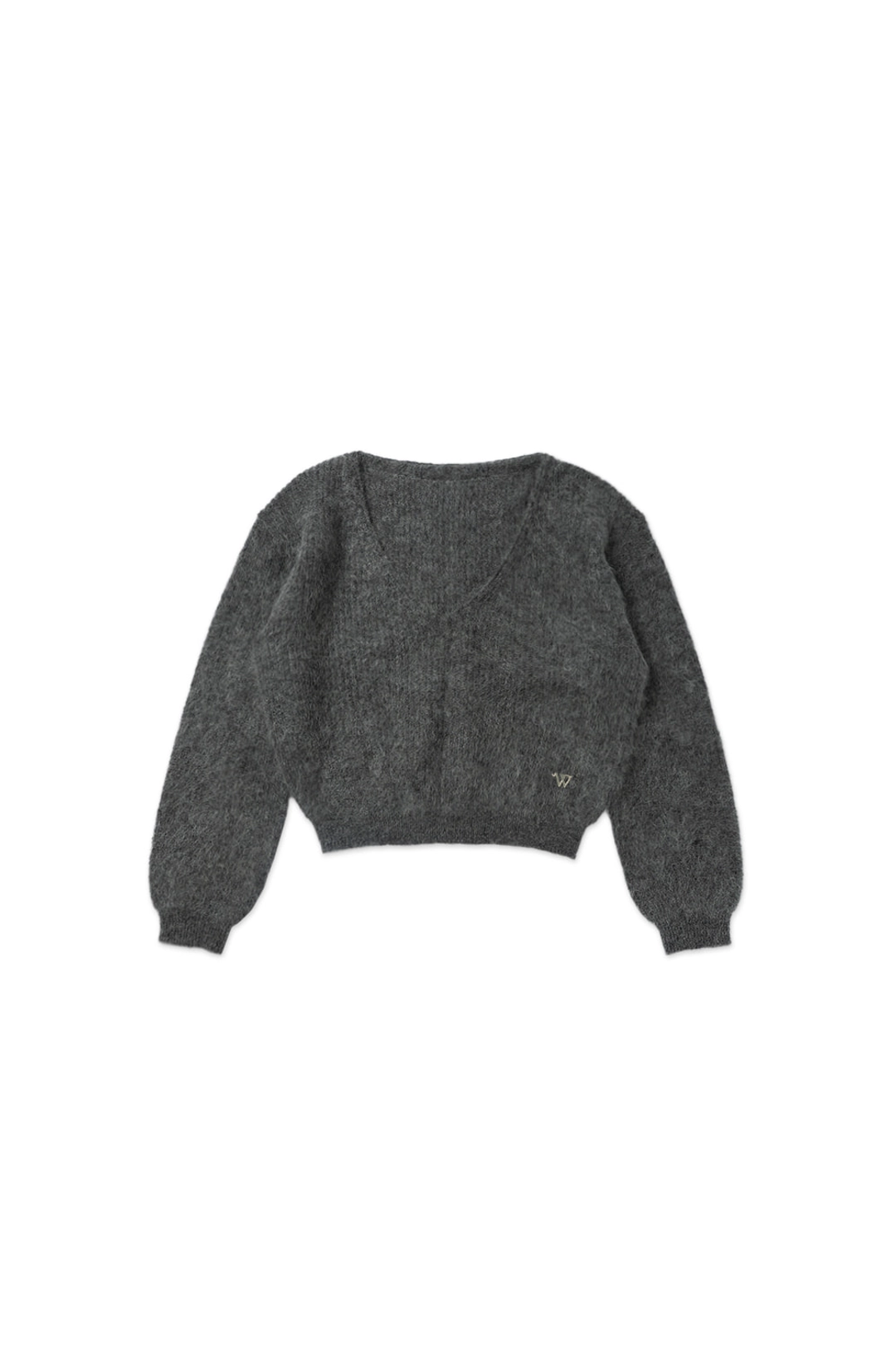 위드아웃썸머 Mohair v-neck knit_charcoal 상품 이미지 1