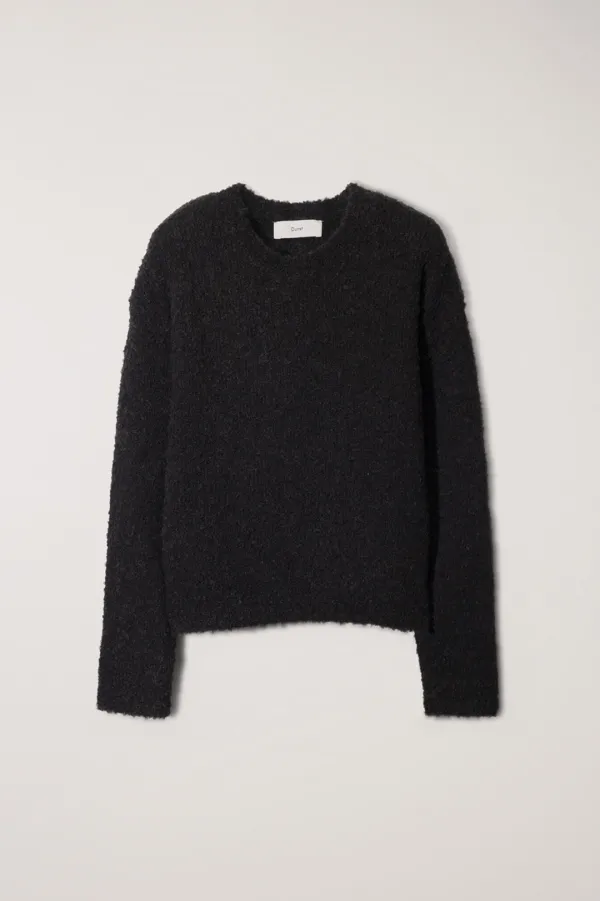UNISEX CLOUD BOUCLE SWEATER BLACK