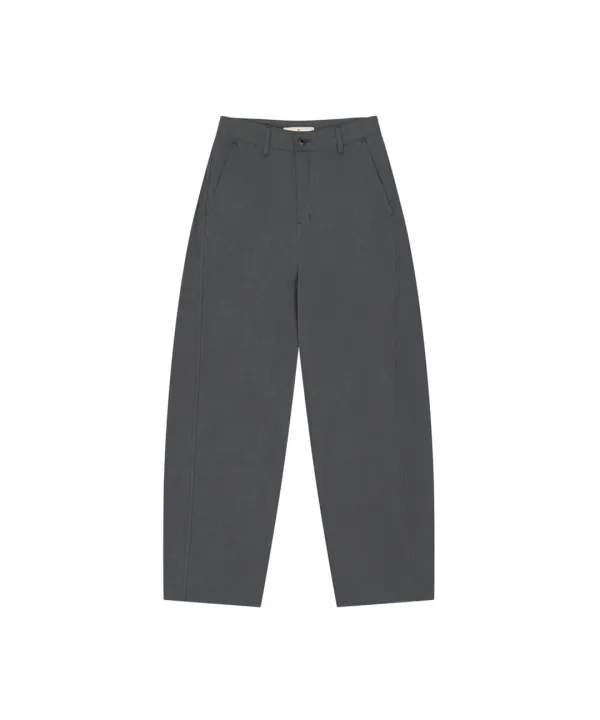 P3337 커브드 코튼 팬츠_Charcoal