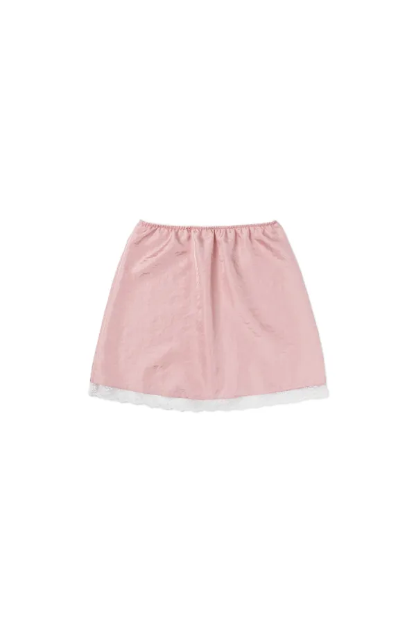 Petal satin skirt_pink