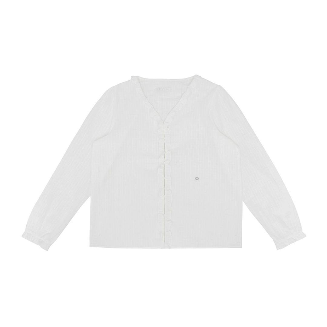 피브비 [5th] Frill Overfit Blouse (cloud white) 상품 이미지 1