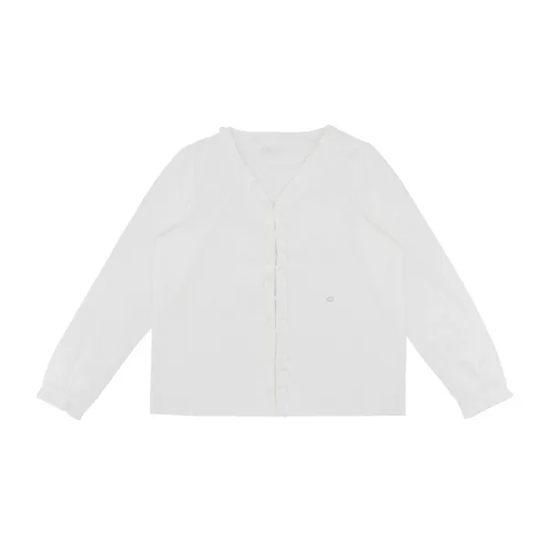 [5th] Frill Overfit Blouse (cloud white)