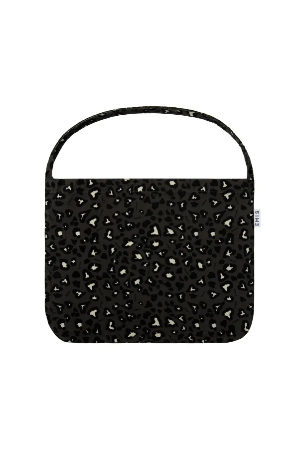 CORDUROY EMIS LEOPARD ECO BAG-DARK GRAY