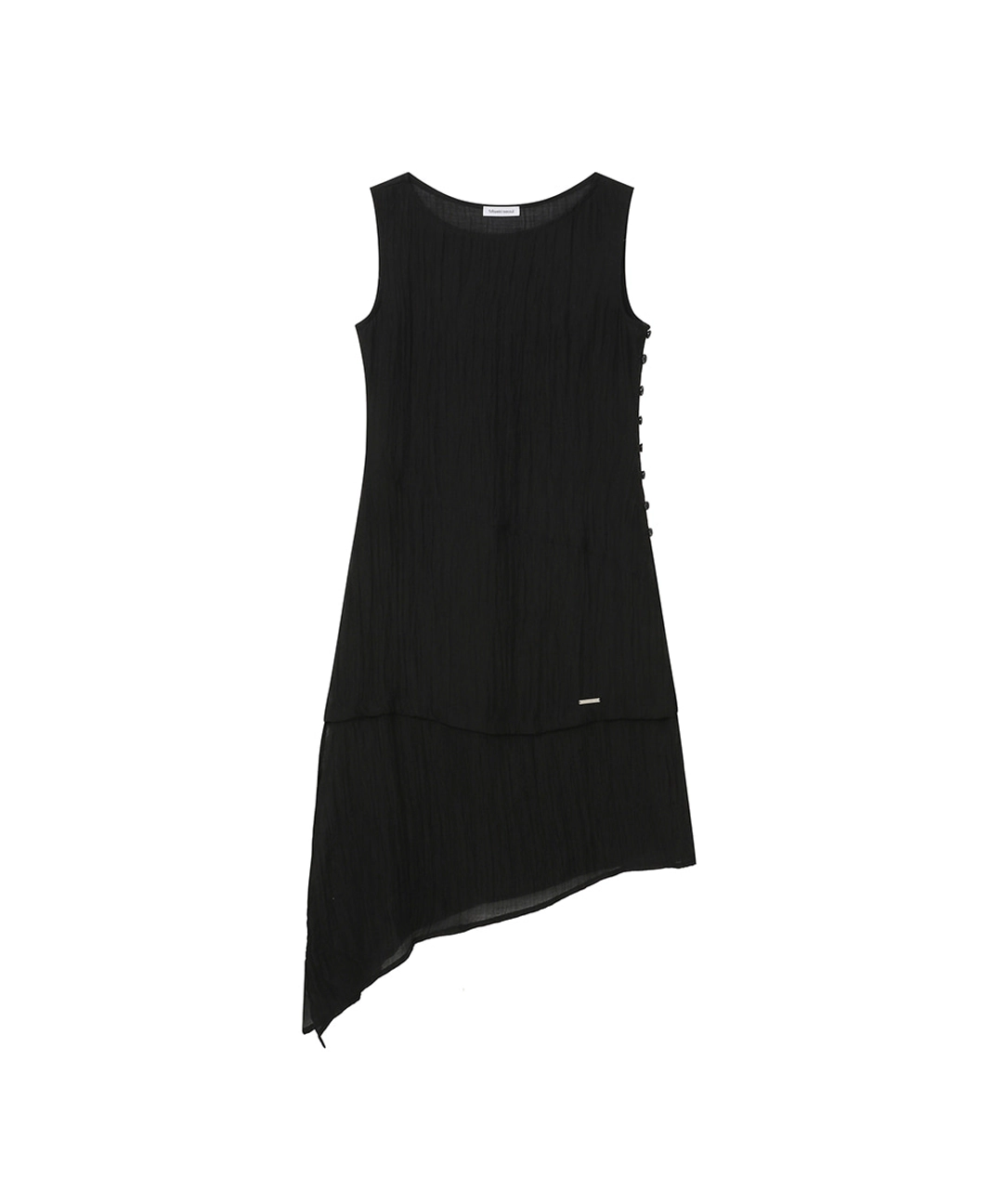 미세키서울 Sheer sleeveless button one piece BLACK 상품 이미지 1