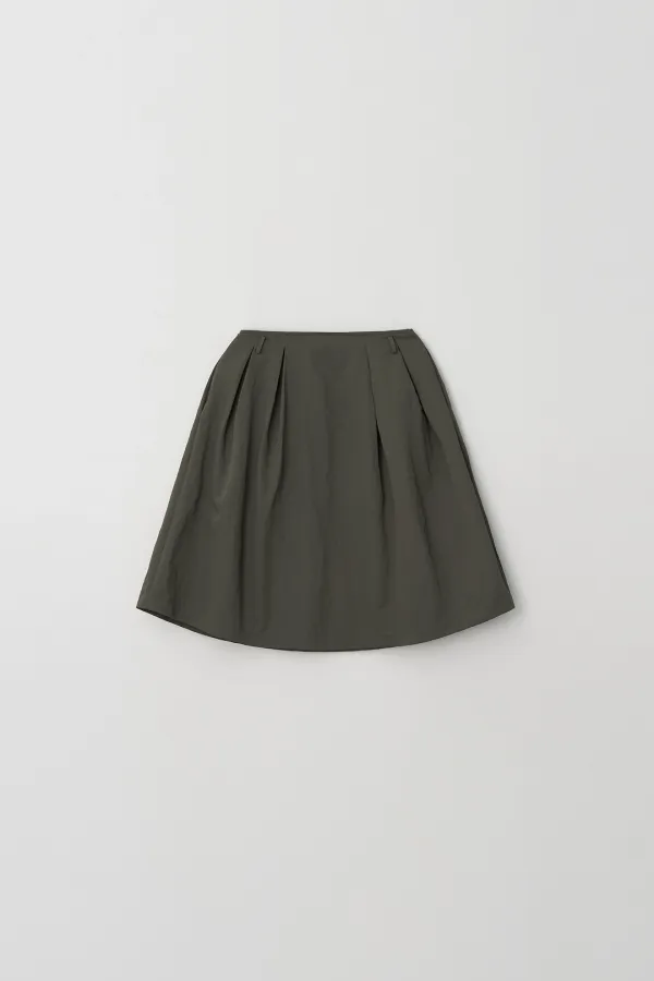 Box Pleat Skirt (khaki)