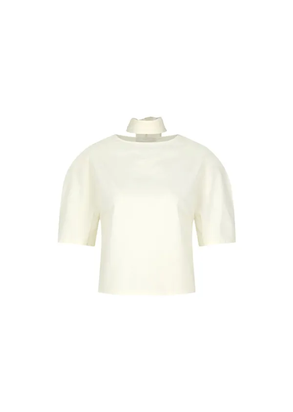 Padded Jersey Top, Ivory