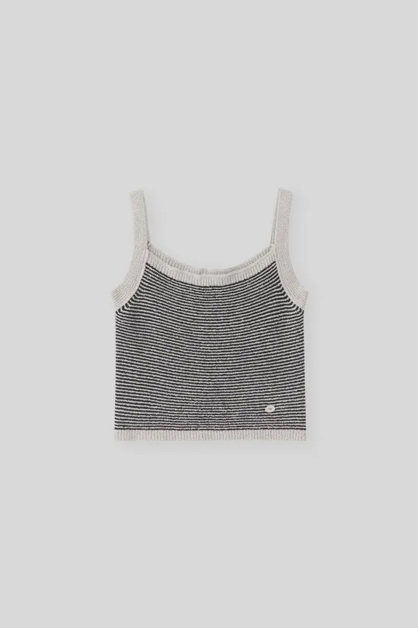 Chocochip knit sleeveless (oreo stripe)