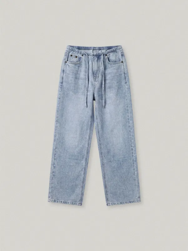 NOVER STRAIGHT DENIM PANTS - SKY BLUE노버 스트레이트 데님 팬츠