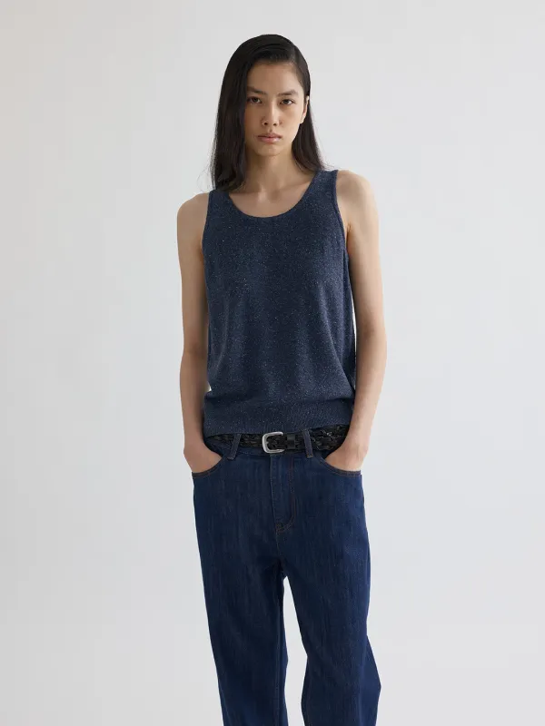 Virginia silk round sleeveless