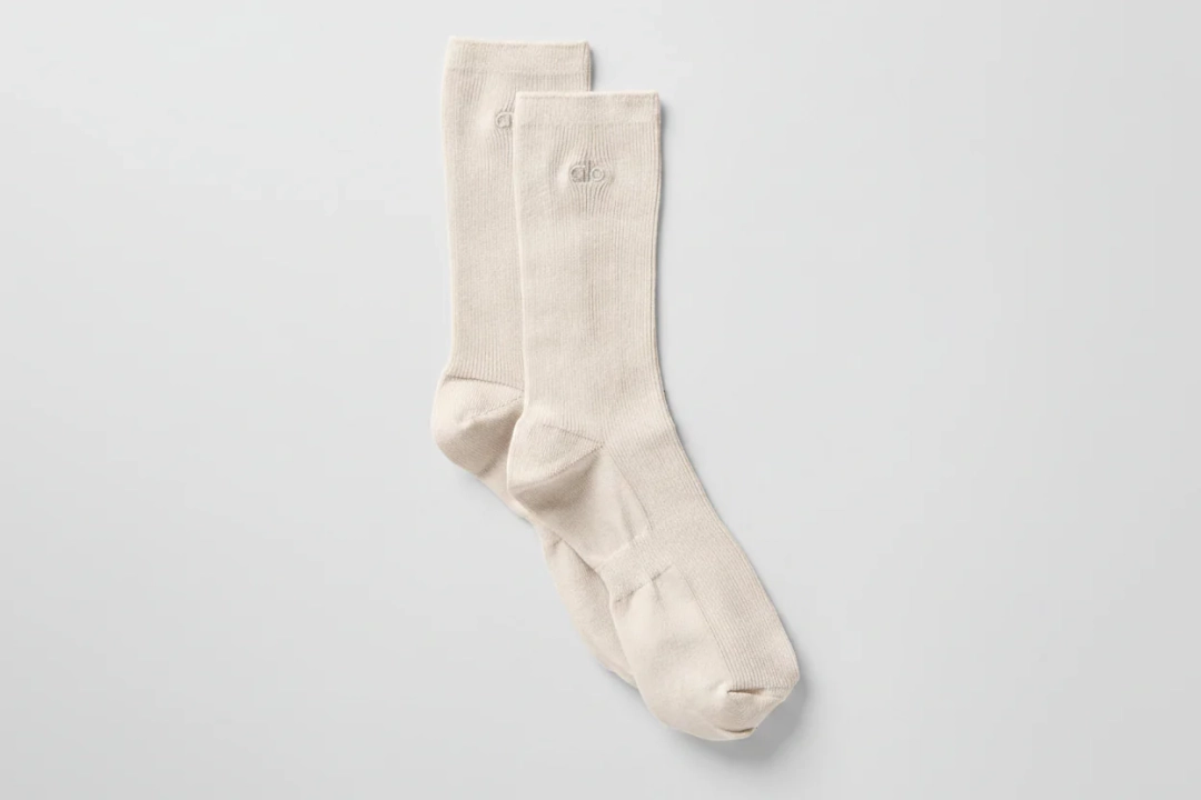 알로요가 Unisex Half-Crew Understated Sock - Bone 상품 이미지 1