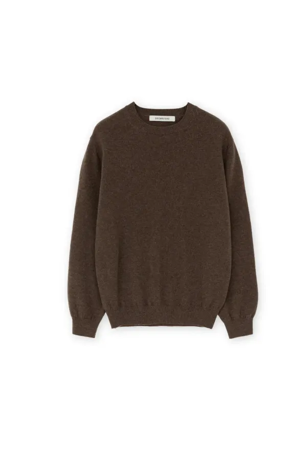 W Extra Super Fine Crewneck Knit, Brown