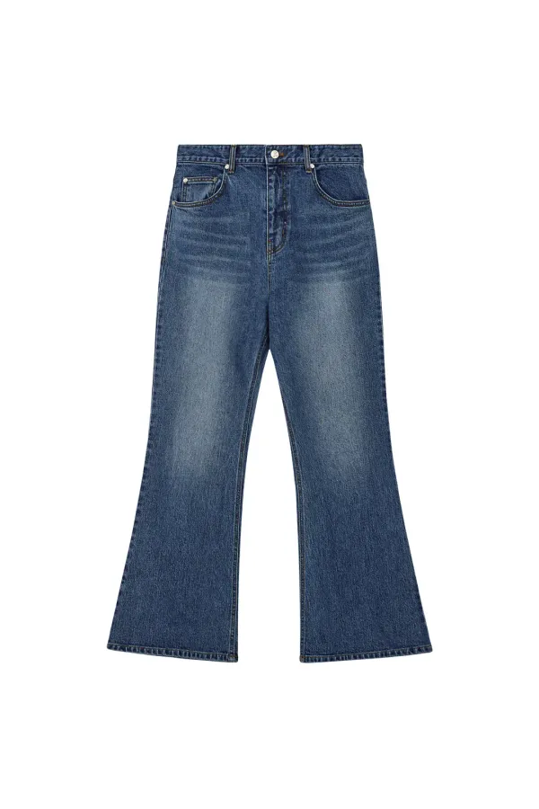 WIDE FLARE JEANS - BLUE