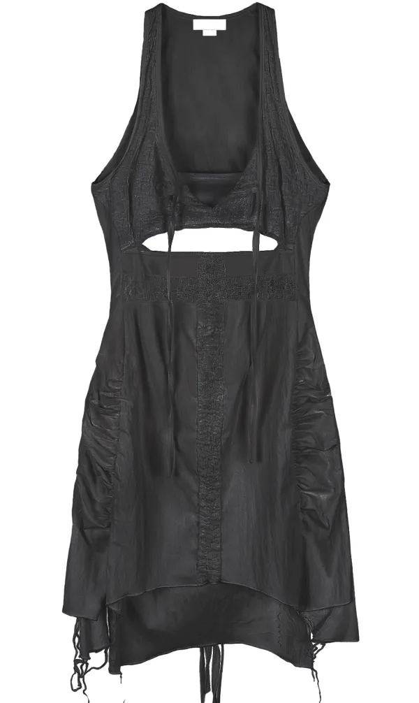 Cross cut out dress (Black)