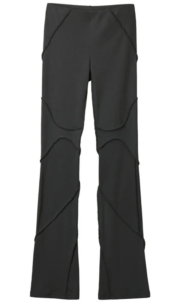 Line banding pants (Black)