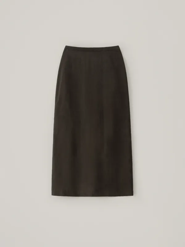 Rowan Cupra Maxi Skirt - Dark Brown