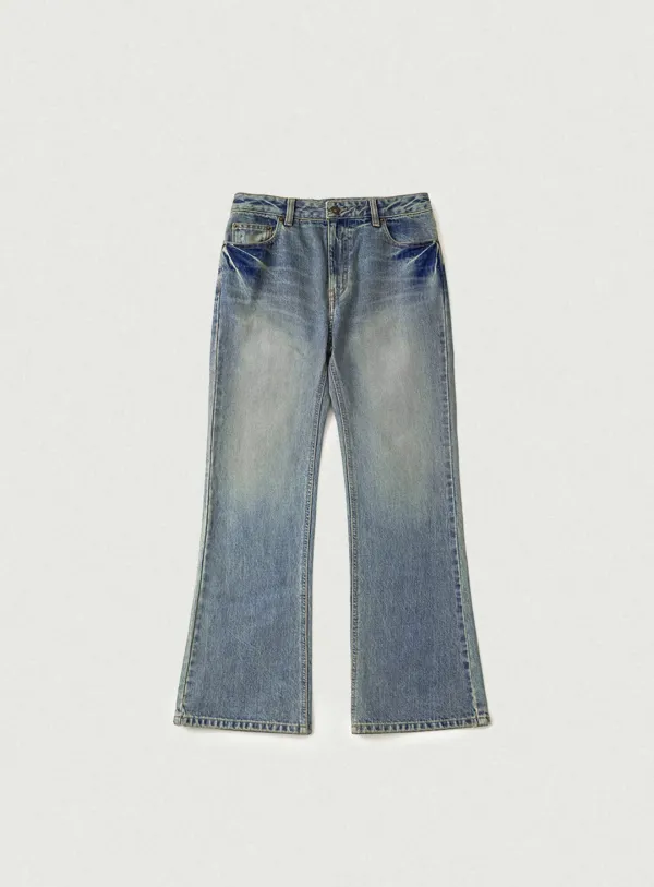 Rune Boots Cut Denim Pants_Vintage Blue