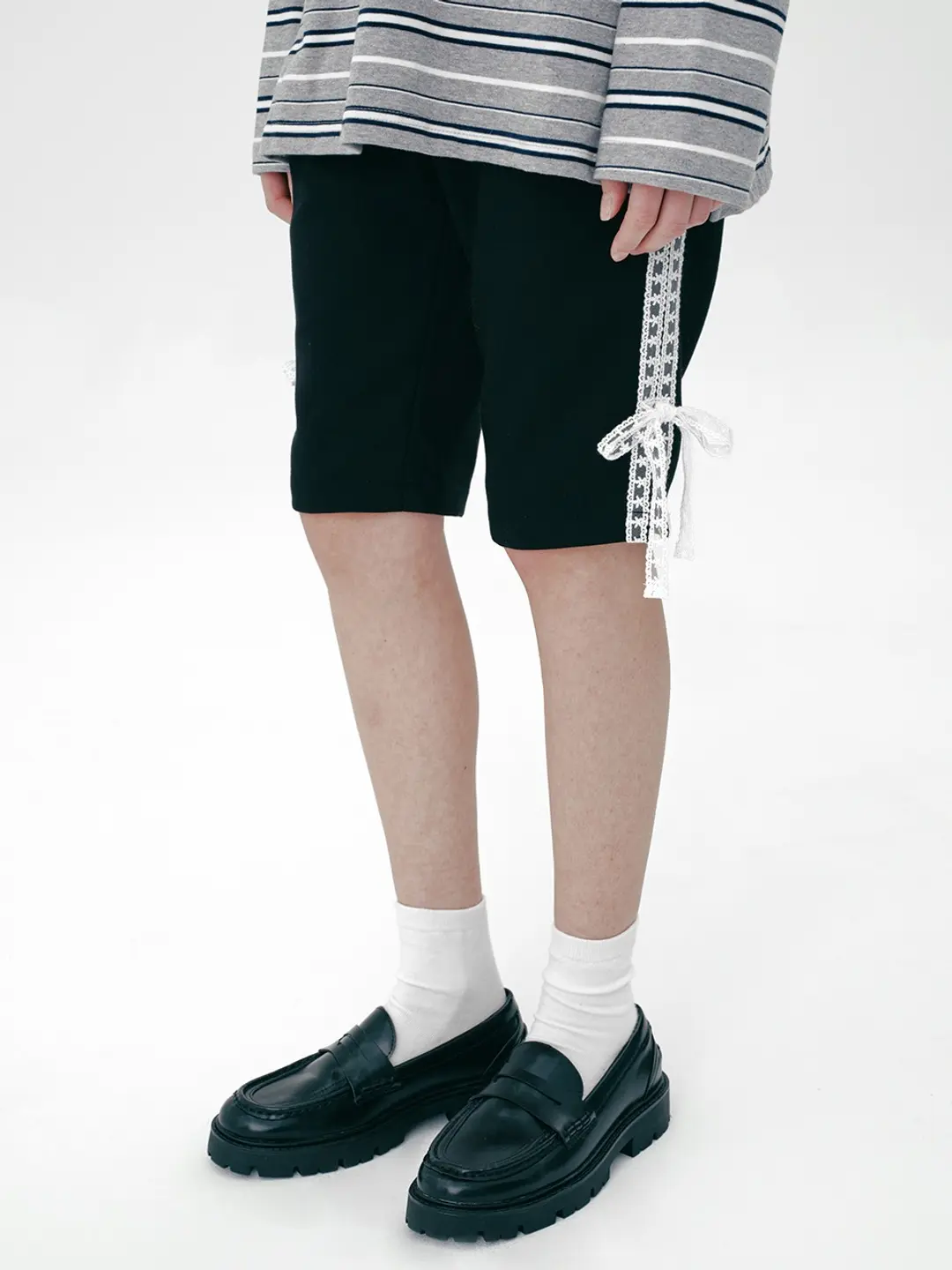 마가린핑거스 LACE CAPRI PANTS (BLACK) 상품 이미지 2