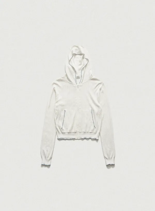 Cotton Eyelet Hooded Knit_Ivory [6월 중순 순차 배송]