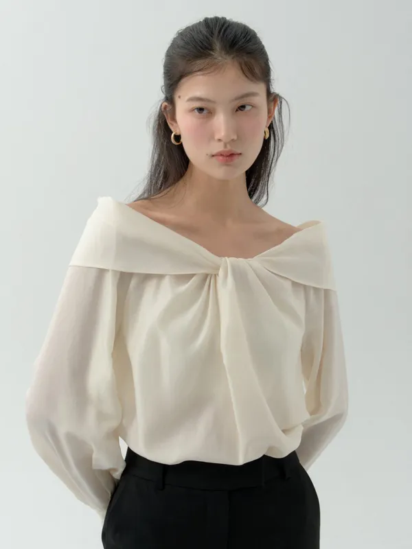 Muse Drape Blouse(2Color)